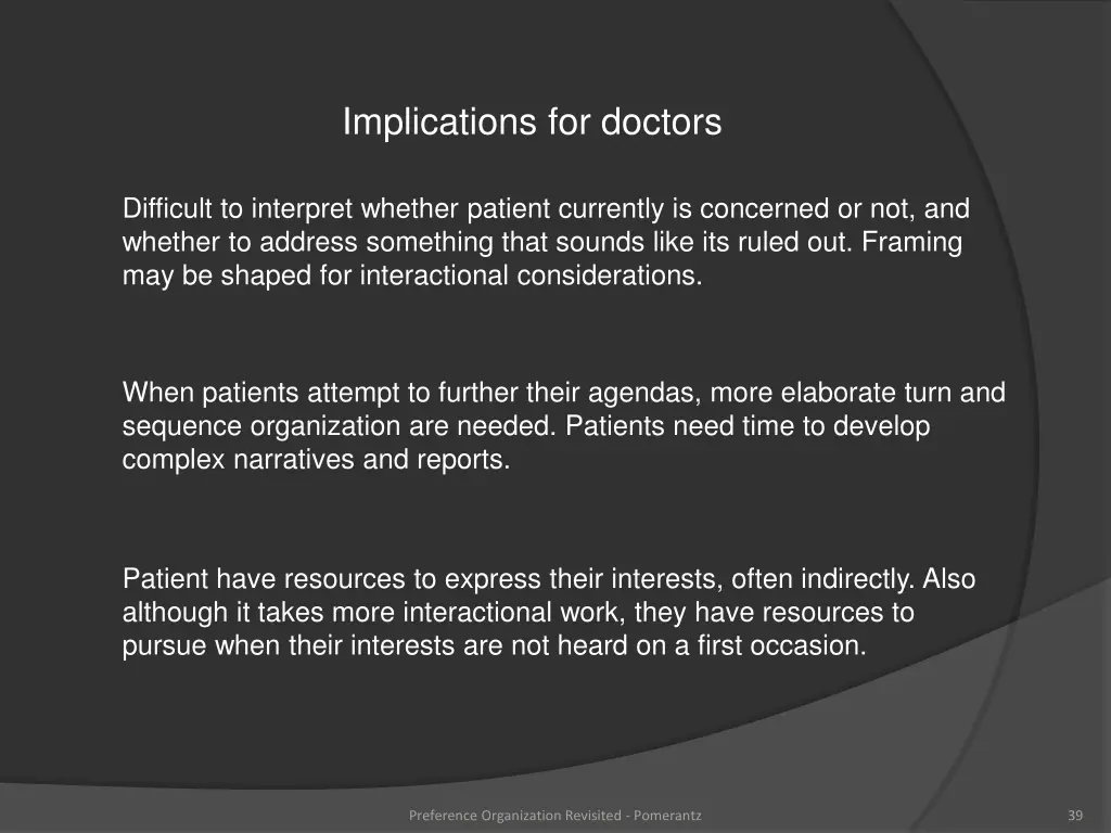 implications for doctors