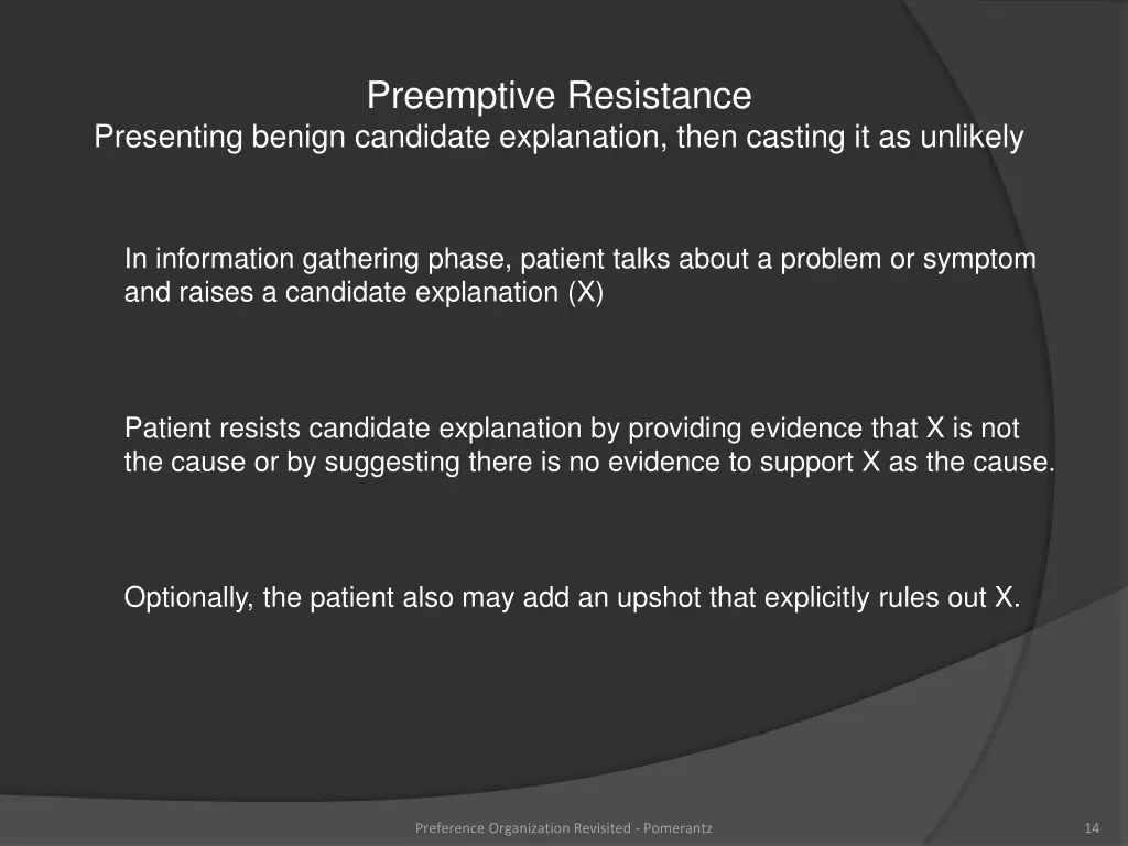 preemptive resistance