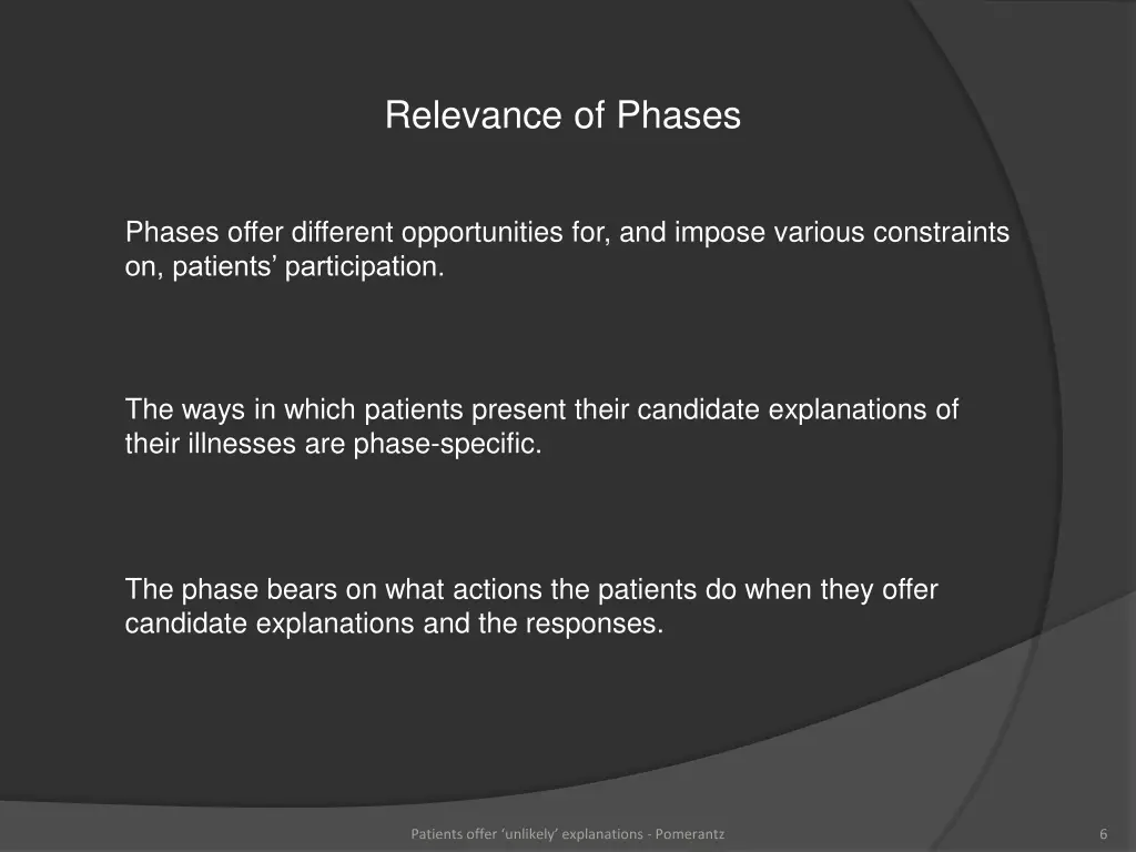 relevance of phases