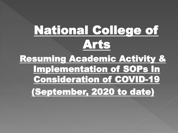 national college of national college of arts arts