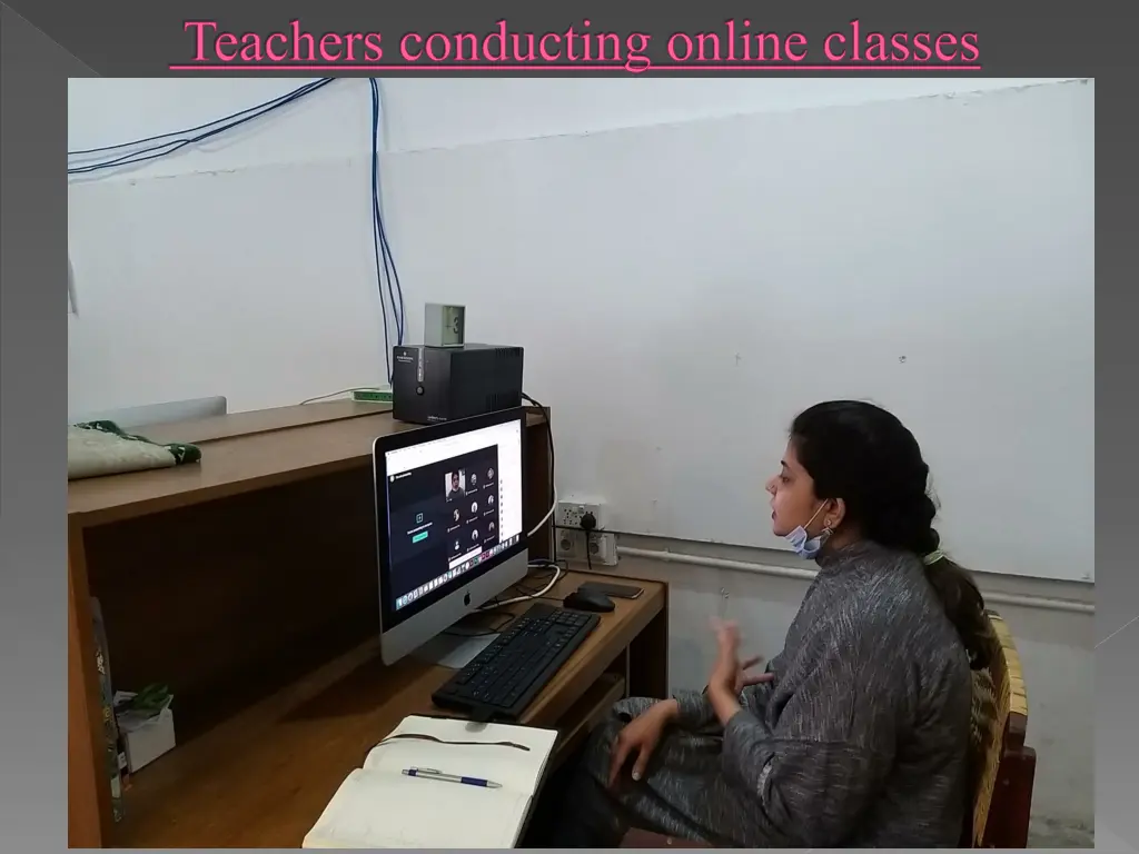 teachers conducting online classes