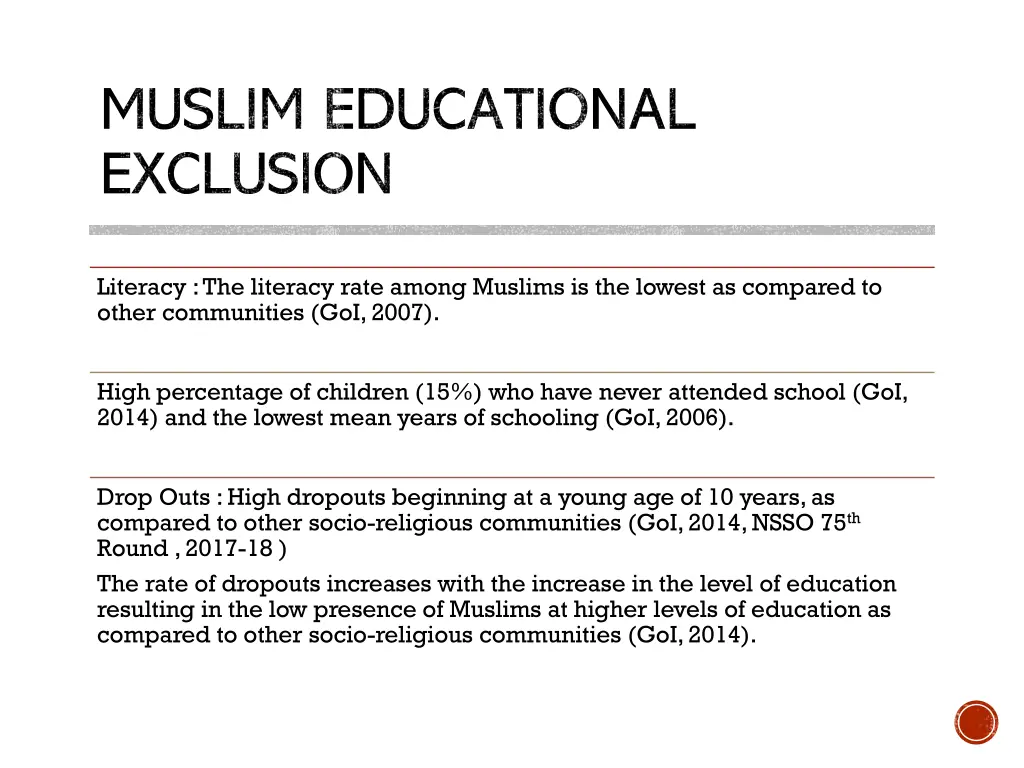 muslim educational exclusion