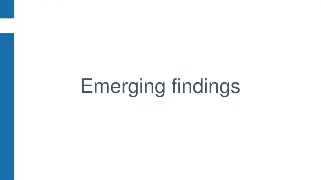 emerging findings