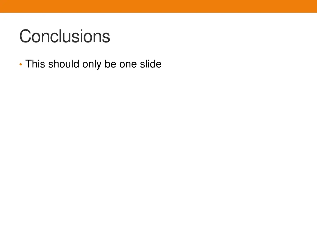 conclusions
