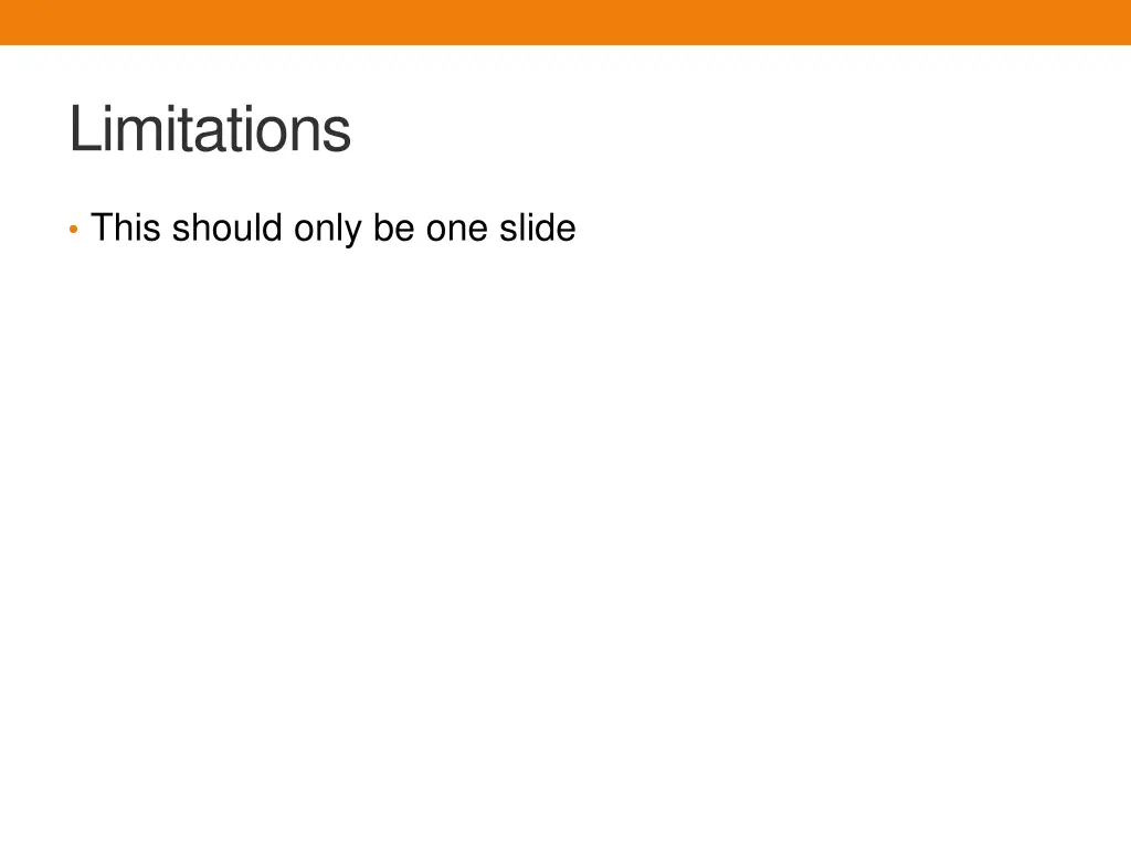 limitations