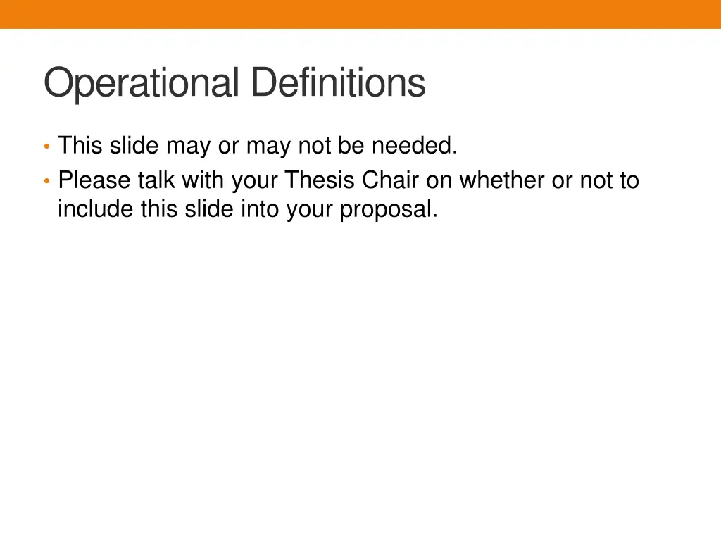 operational definitions