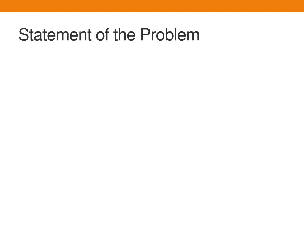 statement of the problem 1