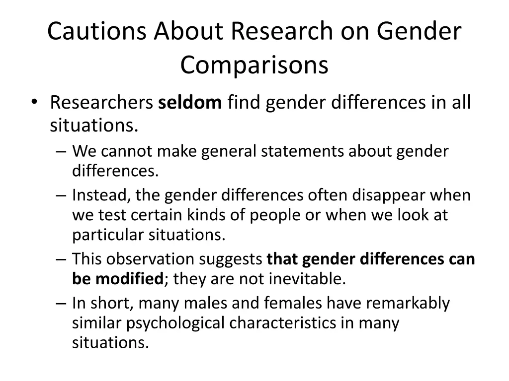 cautions about research on gender comparisons 2