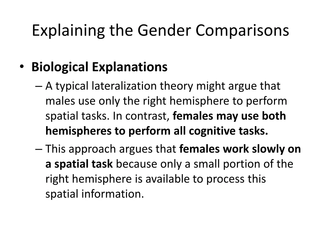 explaining the gender comparisons 3