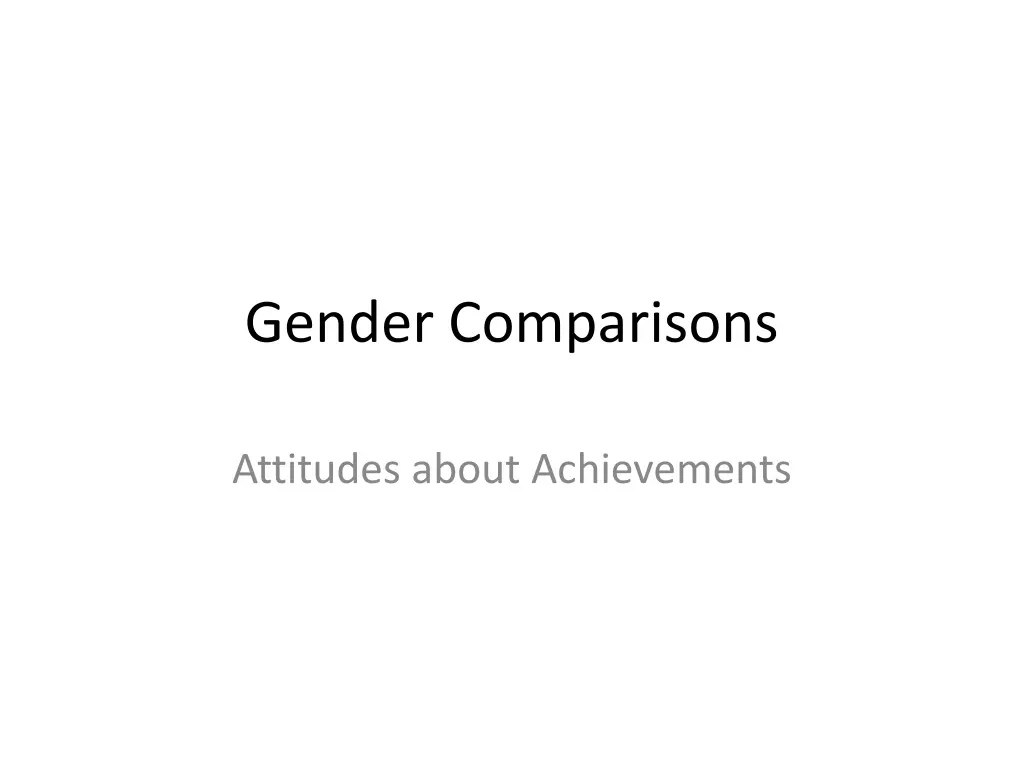 gender comparisons 2