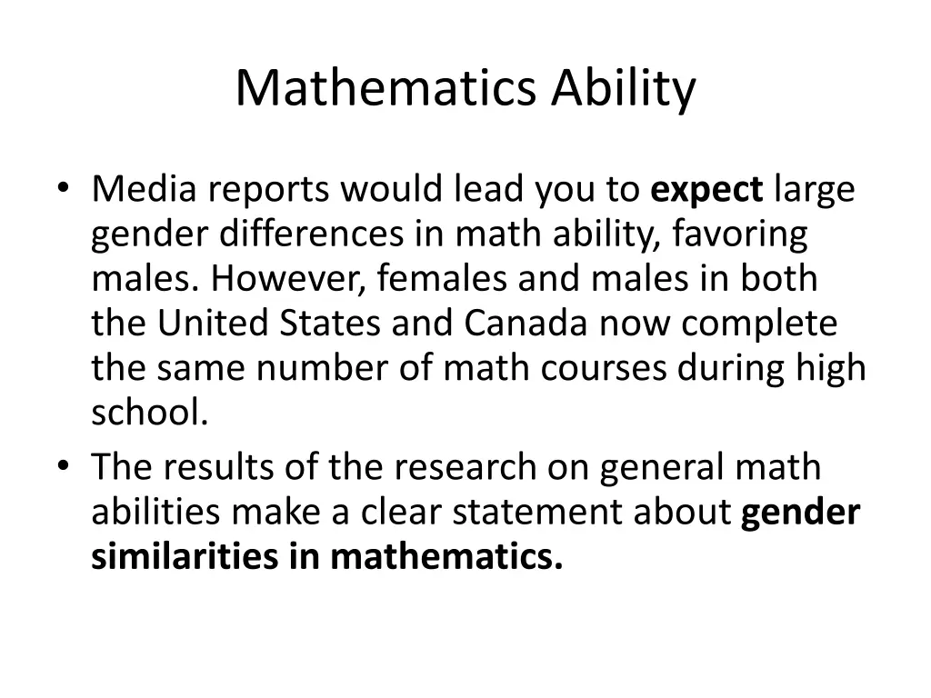 mathematics ability