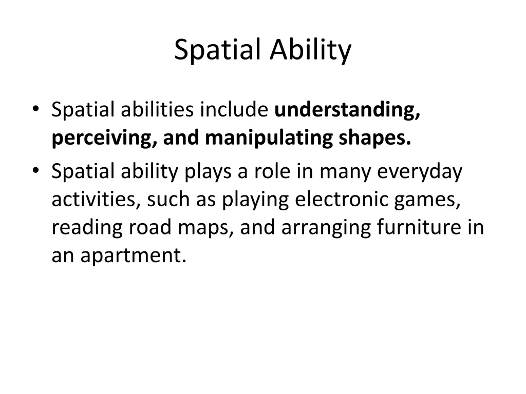 spatial ability