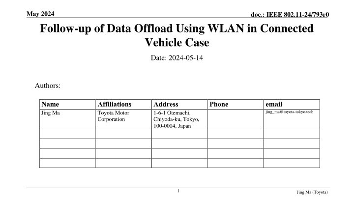 may 2024 follow up of data offload using wlan