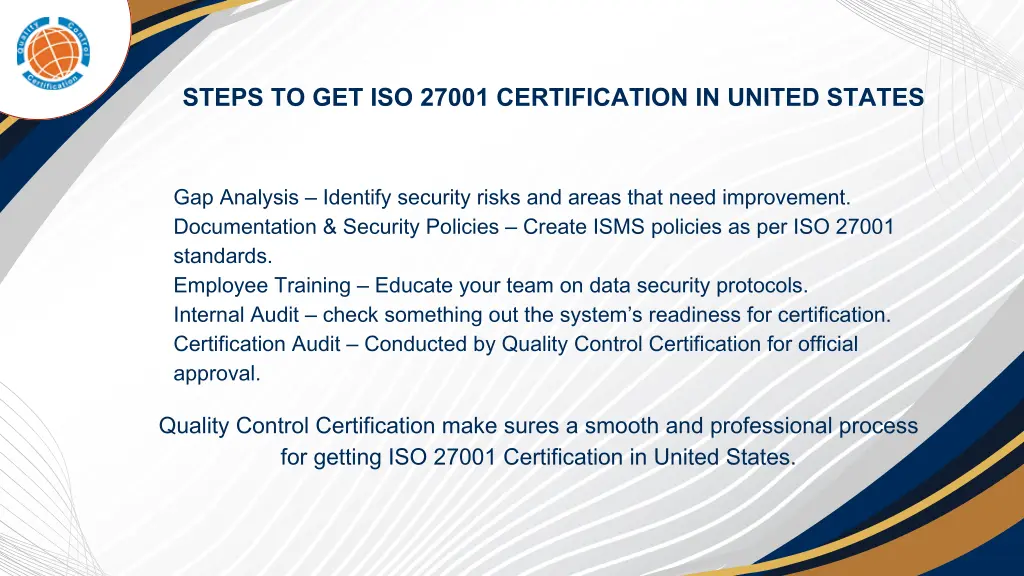 steps to get iso 27001 certification in united