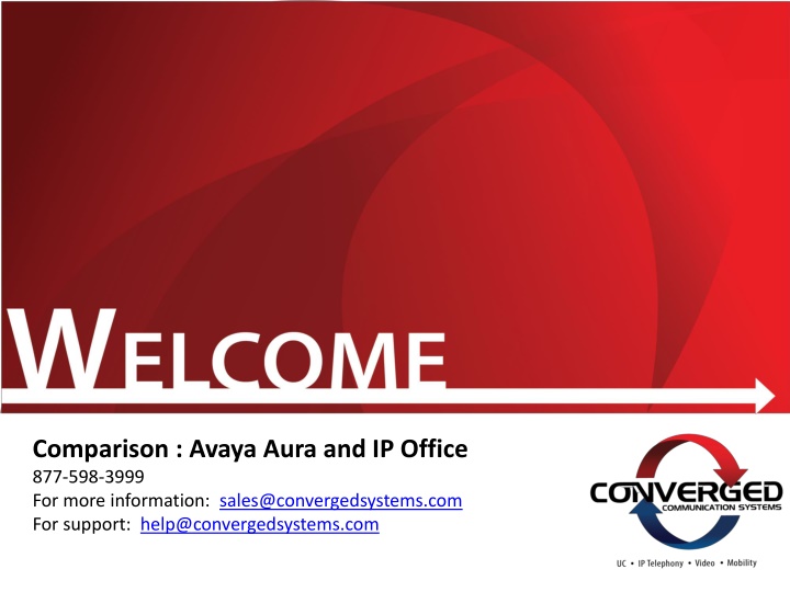 comparison avaya aura and ip office 877 598 3999