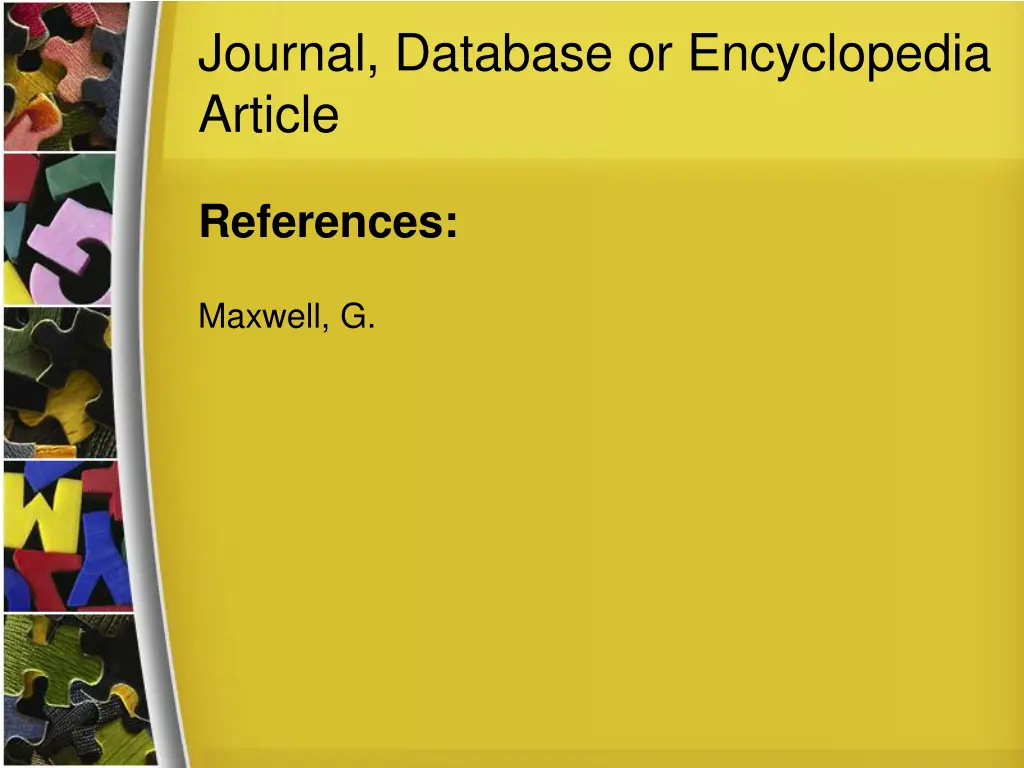 journal database or encyclopedia article 2