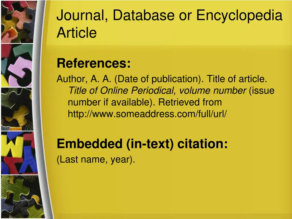 journal database or encyclopedia article