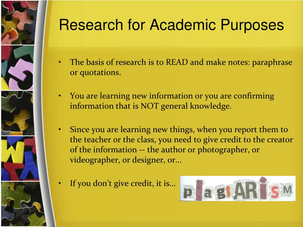 research for academic purposes