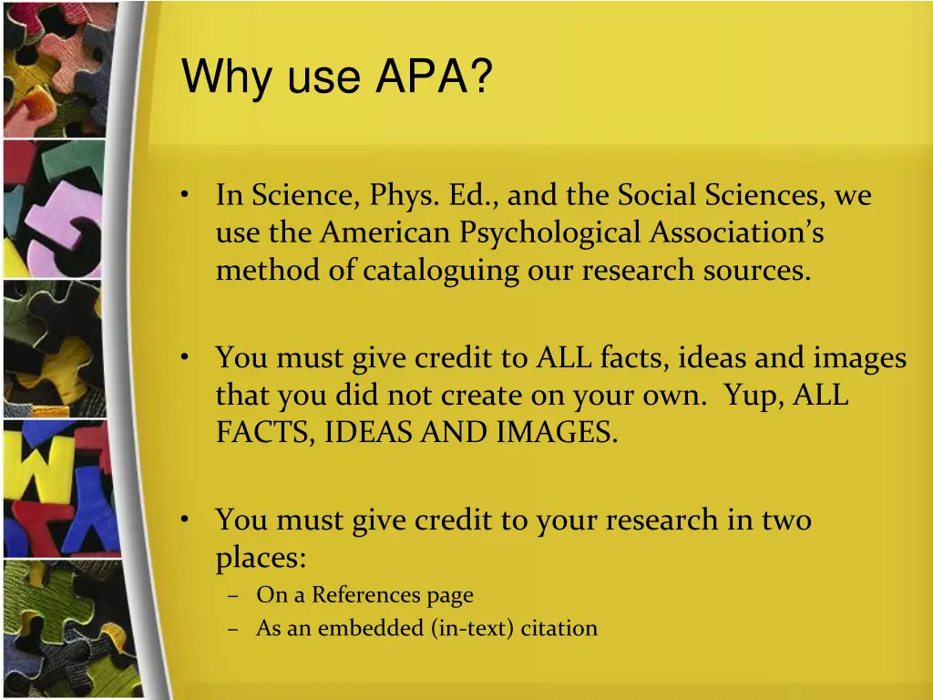 why use apa