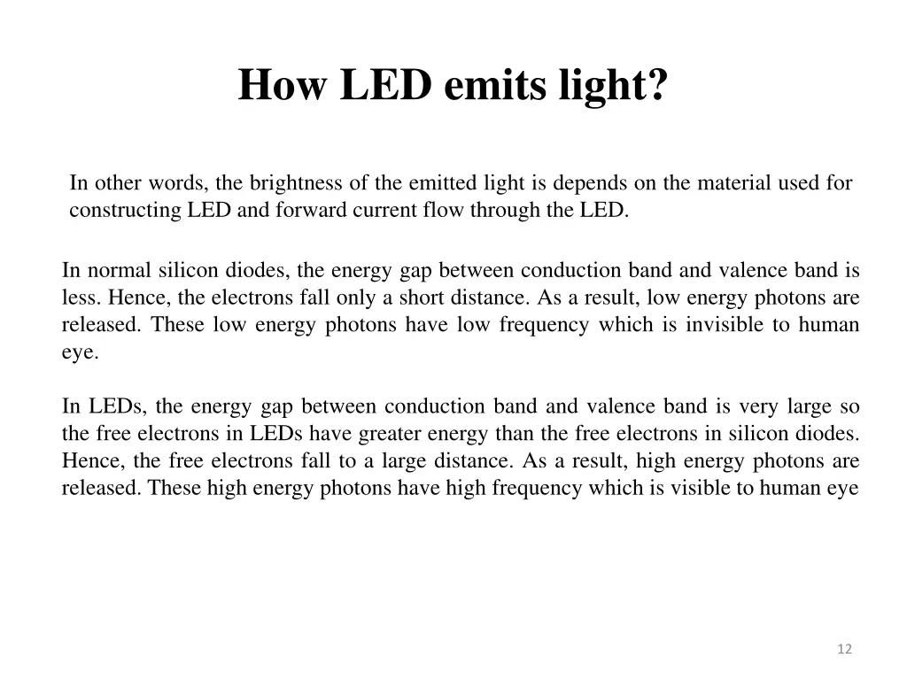 how led emits light 1
