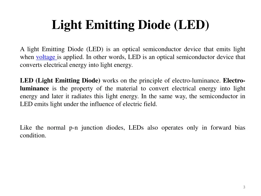 light emitting diode led