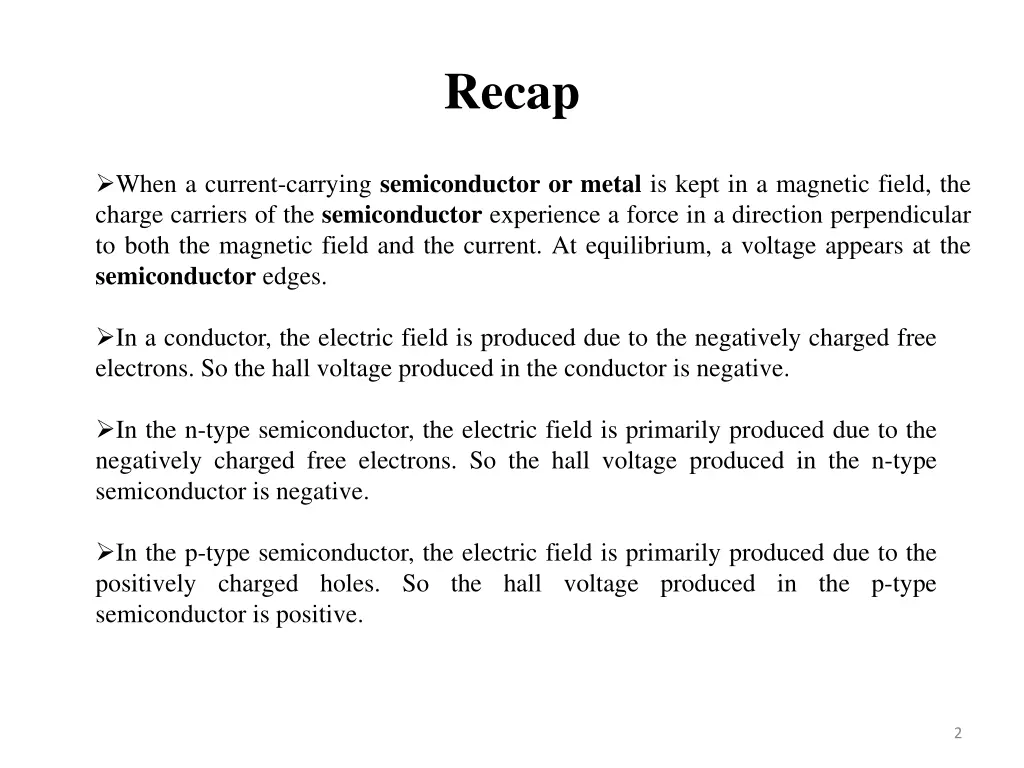recap