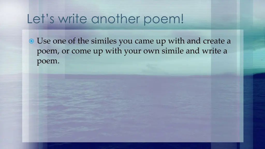 let s write another poem