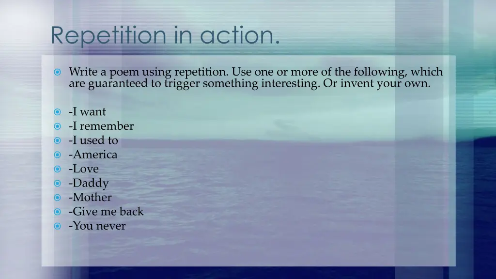 repetition in action