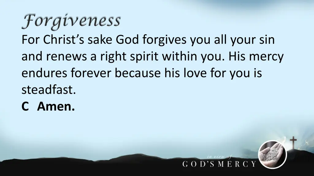forgiveness for christ s sake god forgives