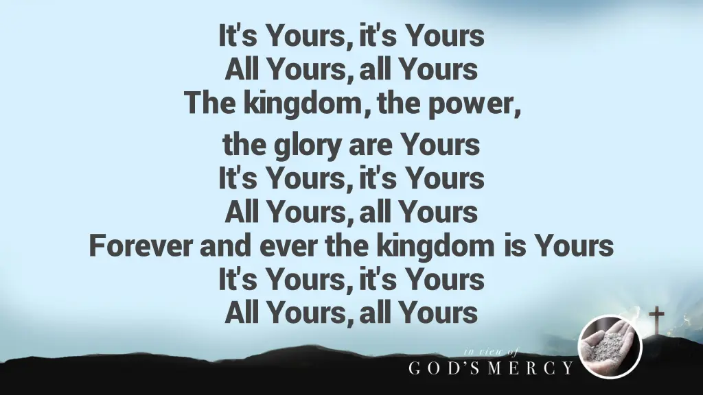 it s yours it s yours all yours all yours