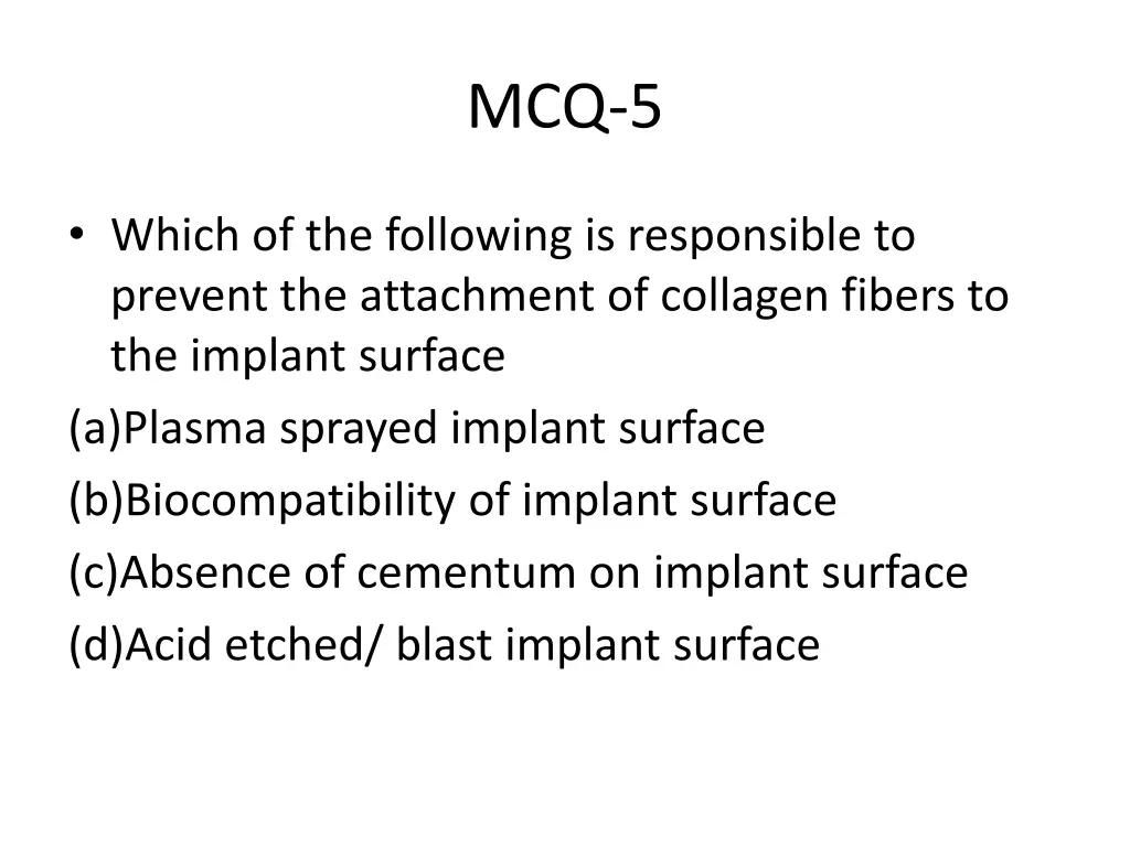 mcq 5