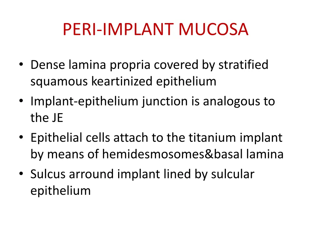 peri implant mucosa