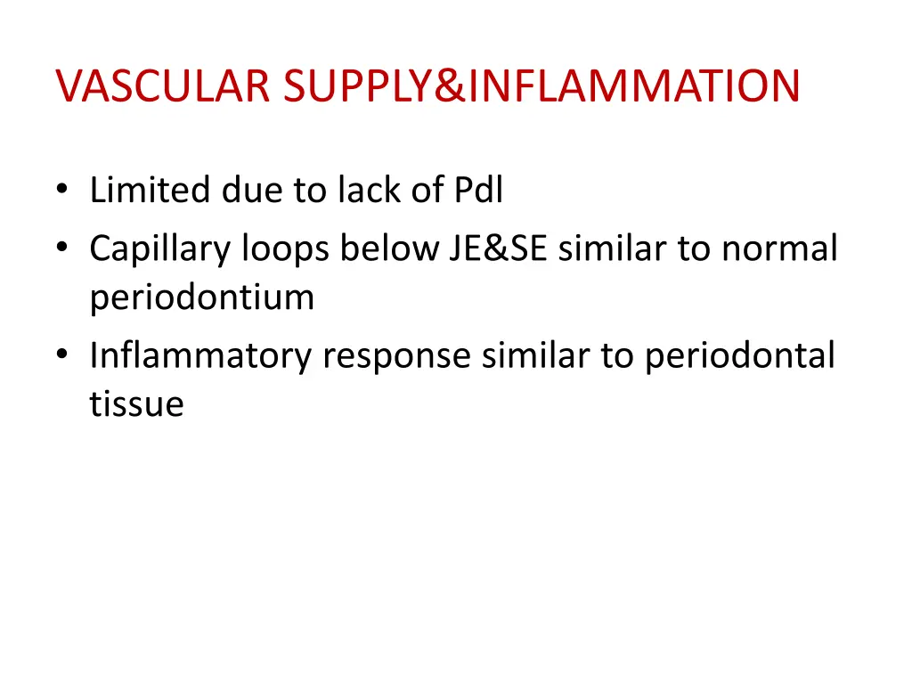 vascular supply inflammation