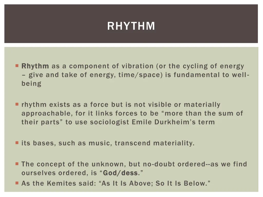 rhythm