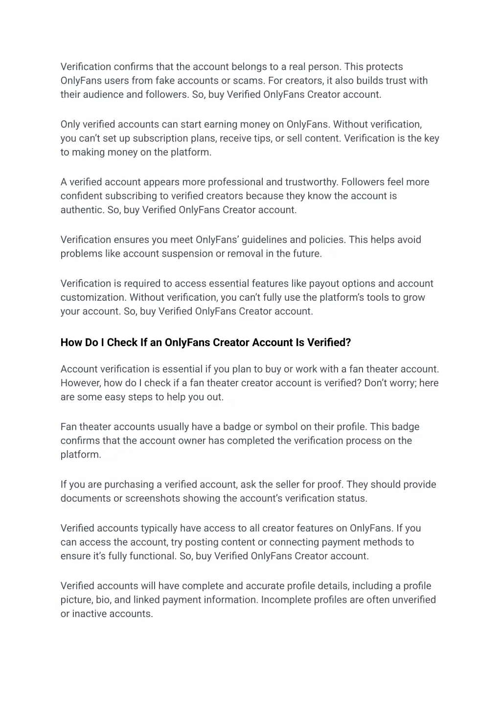 verification confirms that the account belongs