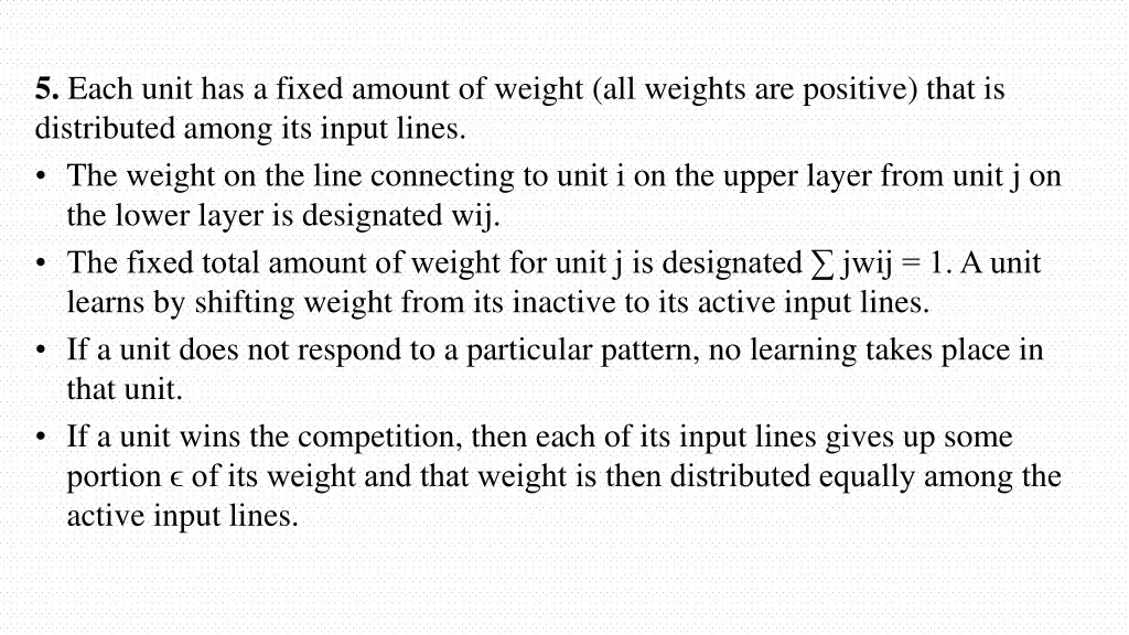5 each unit has a fixed amount of weight