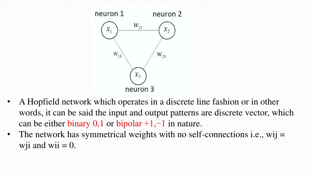a hopfield network which operates in a discrete