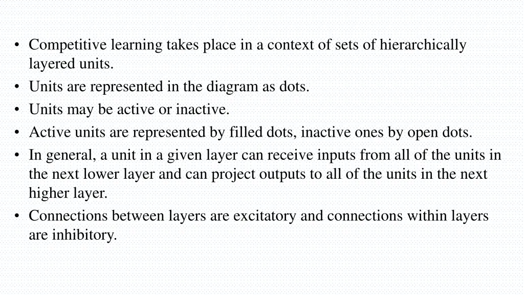 competitive learning takes place in a context