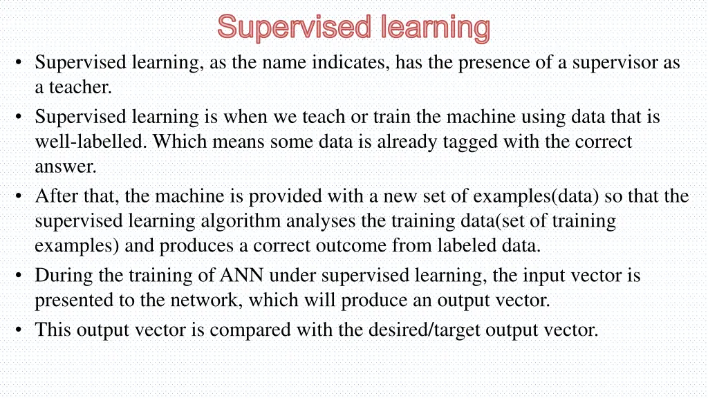 supervised learning