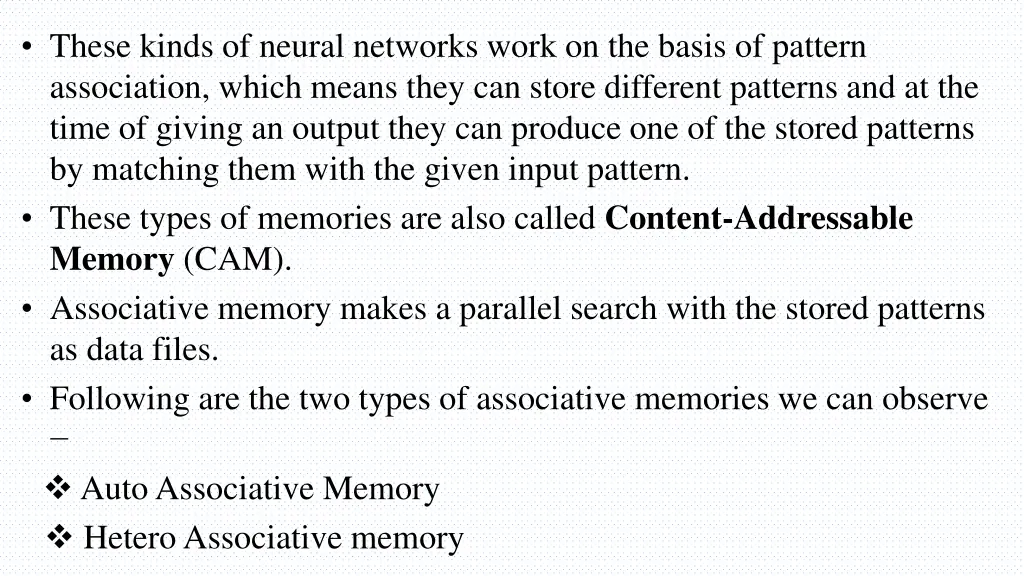 these kinds of neural networks work on the basis