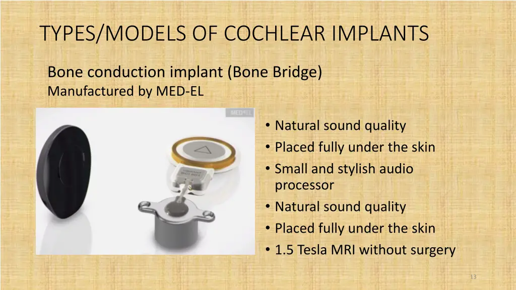 types models of cochlear implants