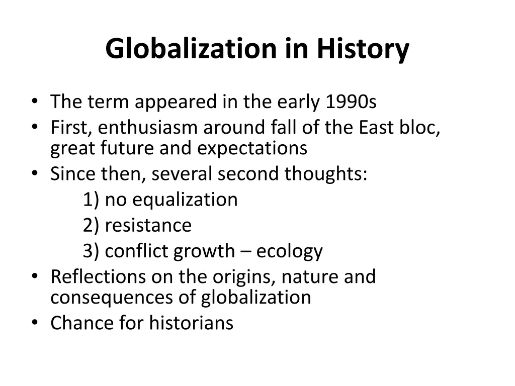 globalization in history