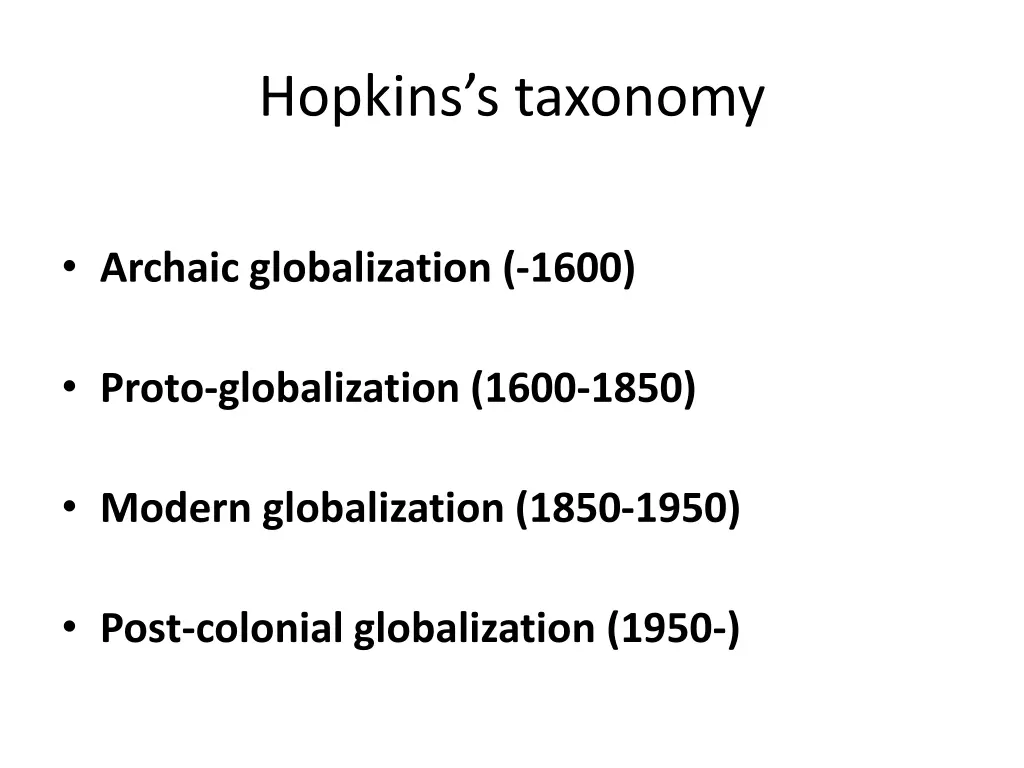 hopkins s taxonomy