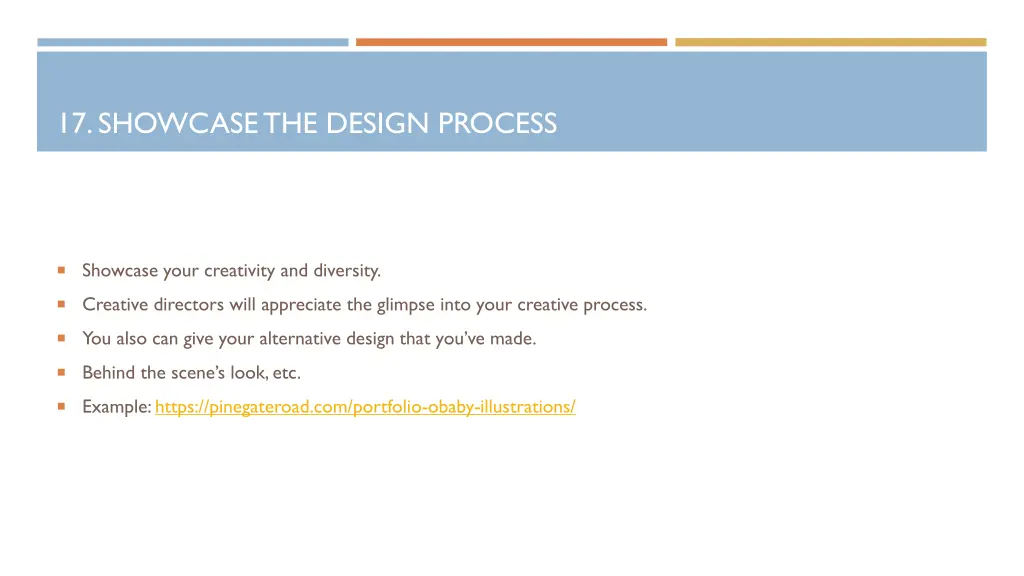 17 showcase the design process