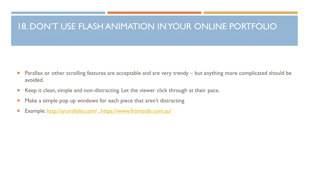 18 don t use flash animation in your online