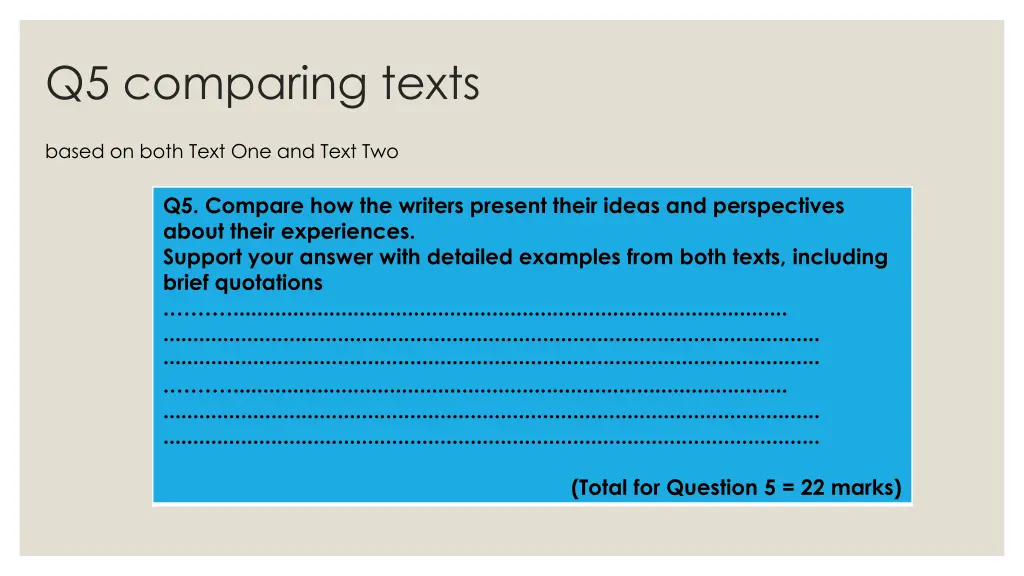 q5 comparing texts