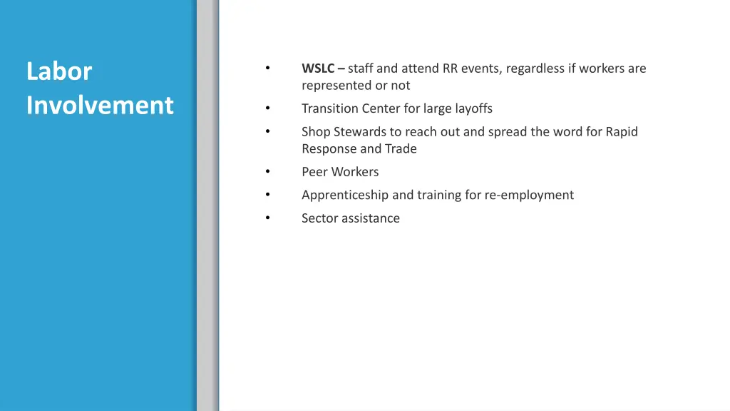 labor involvement