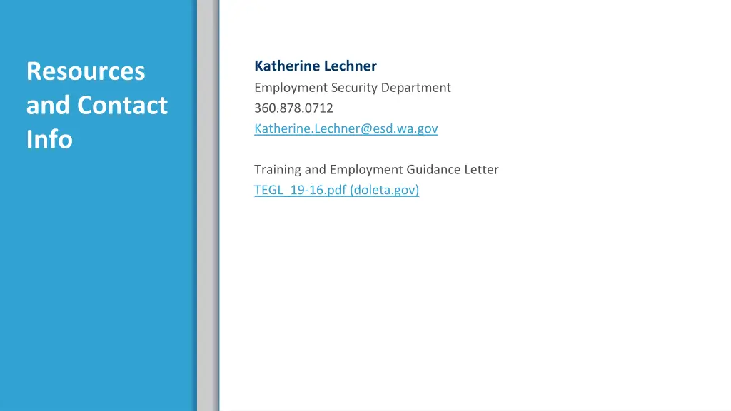 resources and contact info 1