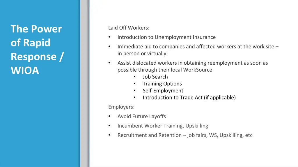 the power of rapid response wioa