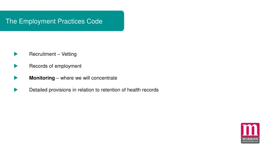 the employment practices code